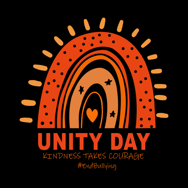 Unity Day Shirt Orange Kindness Takes Courage Unity Day Kids Shirt by WoowyStore