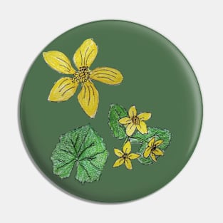 Marsh Marigold Wildflower Anatomy Pin