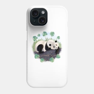 Lazy Giant Panda - Tropical Theme Phone Case