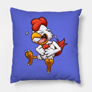 Laughing Cartoon Chicken Pillow