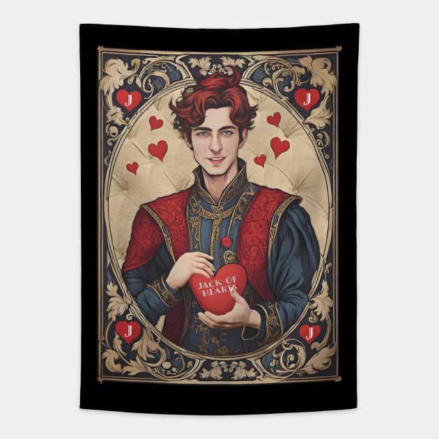 The Jack Of Hearts Face Card Tapestry by 2HivelysArt