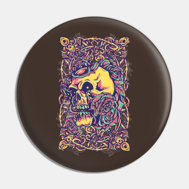 Wired Skull Pin by Verboten