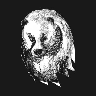 European badger portrait - nature inspired art and designs T-Shirt