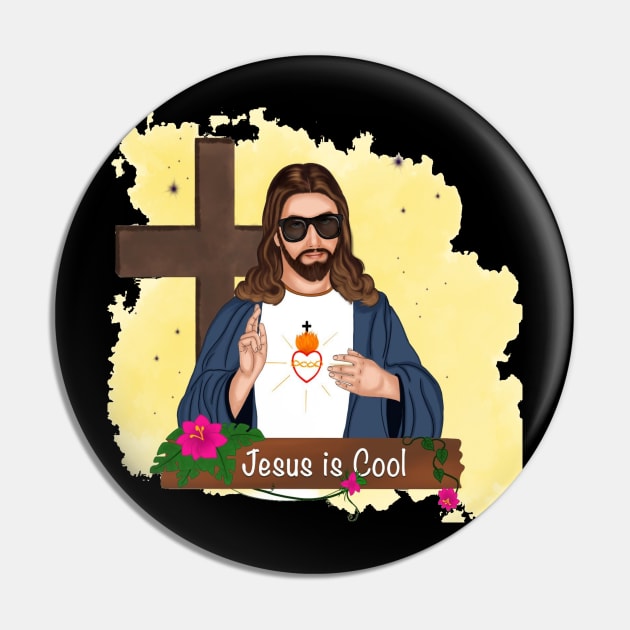 Jesus is cool Pin by Mikeywear Apparel