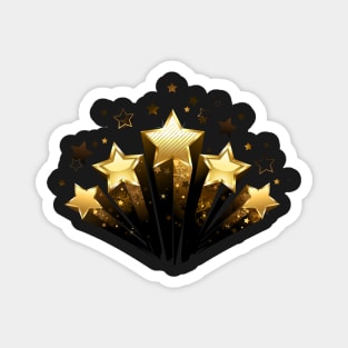 Five gold stars ( 5 stars ) Magnet