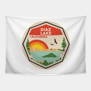 Diaz Lake California Colorful Scene Tapestry