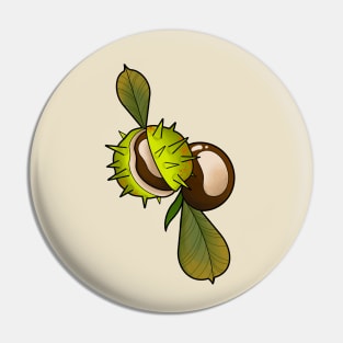 Conkers & Leaves Pin