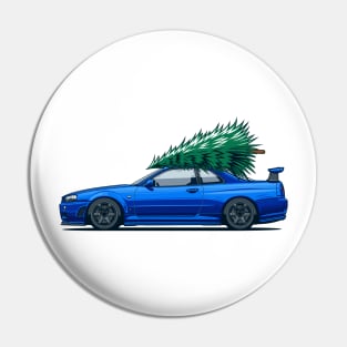 R34 GTR Skyline Xmas Pin