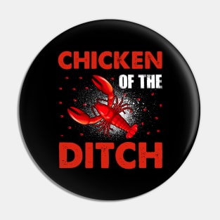 Crawfish Chicken Ditch Retro Cajun Food Gift Pin