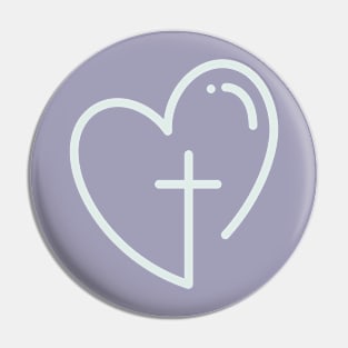 Cross in Heart Pin