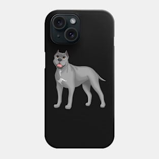 Gray Cane Corso Dog (Cropped Ears) Phone Case