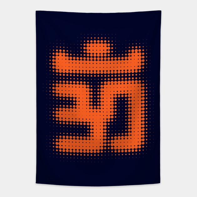 Aum Orange Tapestry by GeeTee