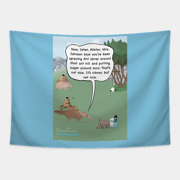 Clever Anteater Tapestry by Enormously Funny Cartoons