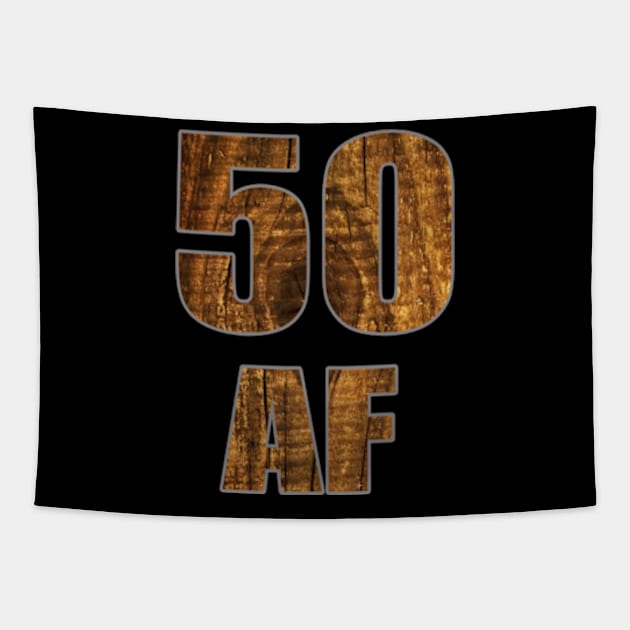 50 AF 50th Birthday Gift Tapestry by graficklisensick666