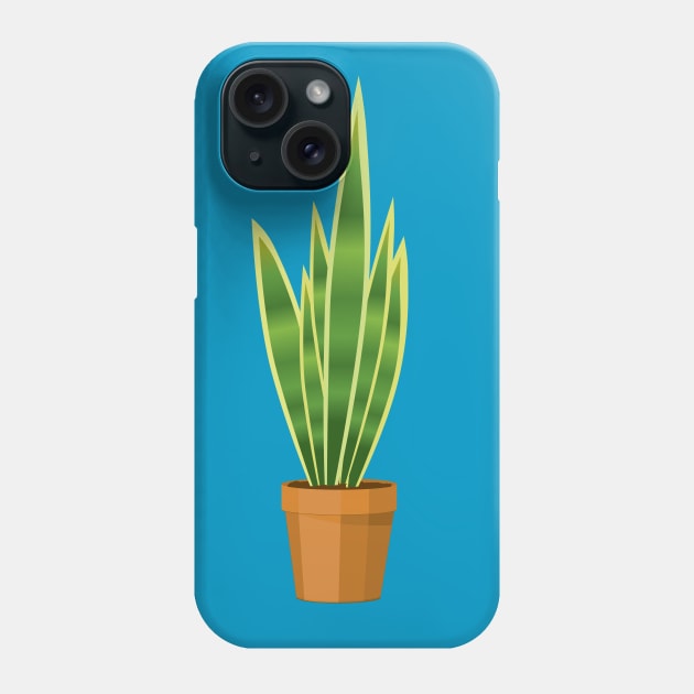 Snake plant in a terracotta pot Phone Case by Bwiselizzy