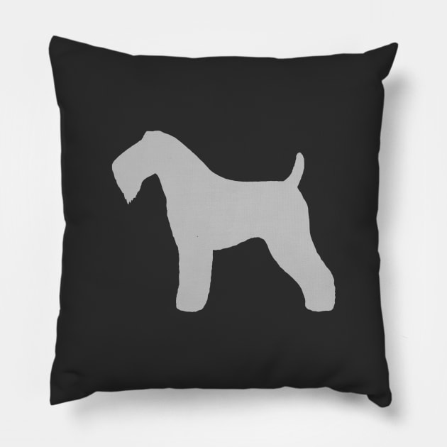 Kerry Blue Terrier Silhouette Pillow by Coffee Squirrel