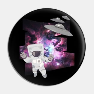 Ufo alien funny cute flying spaceship astronaut moon mars cosmic forest Pin