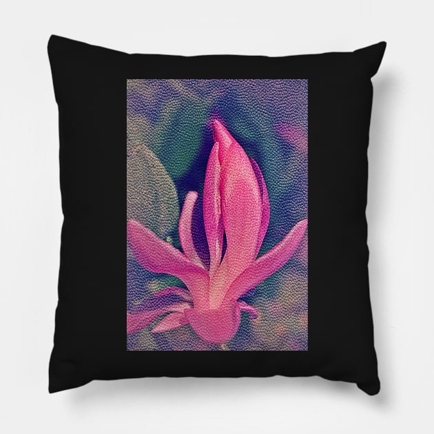 Christmas Cactus Flower Pillow by AlexaZari