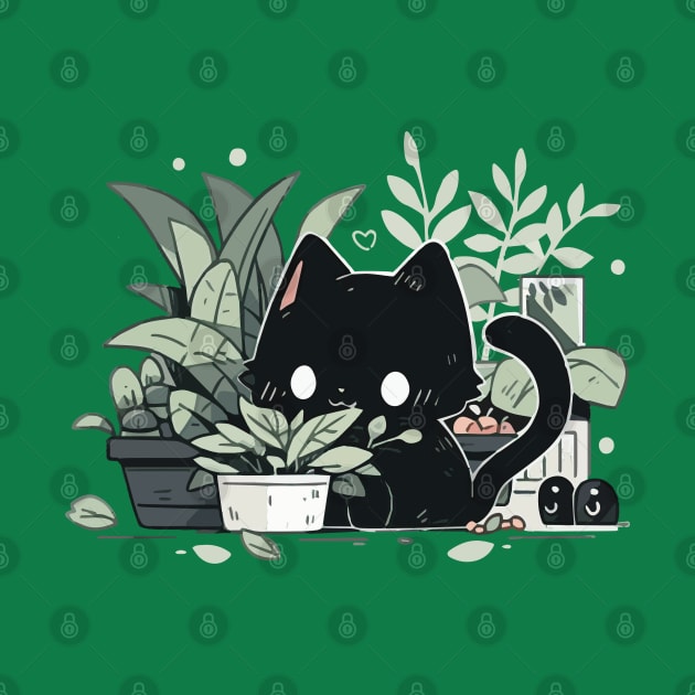 Plant killer black cat by etherElric