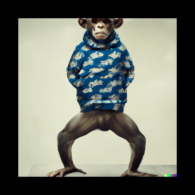 Monkey with Human Clothing Design Funky and colorful by Eternal Experience