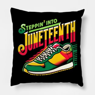 Steppin' into Juneteenth Pillow