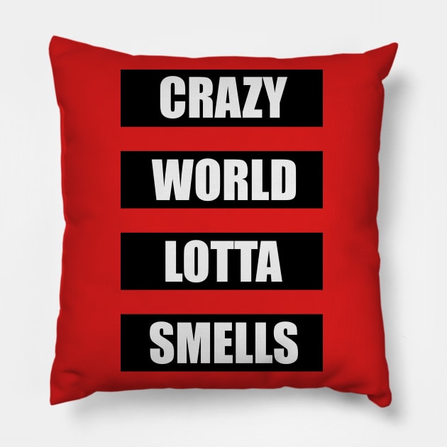 Crazy World Pillow by randamuART