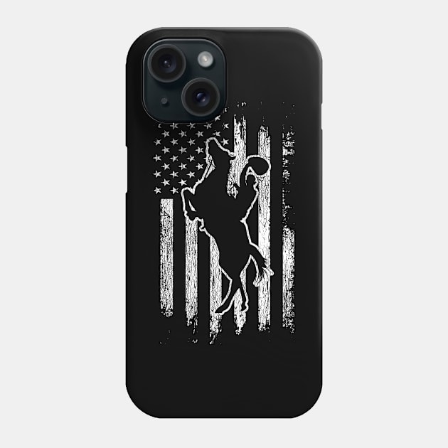 US Flag Cowboy Retro Horse Country Phone Case by shirtsyoulike