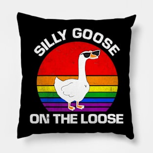 Goose, Silly On The Loose, LGBT Goose, Pride LGBT Pillow