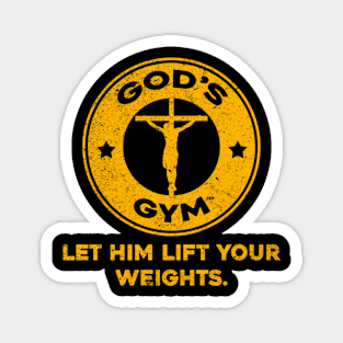 God'S Gym Inspirational Bodybuilder Christian Gym Magnet