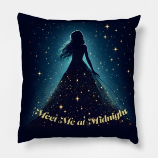 Meet Me at Midnight Starry Girl Pillow