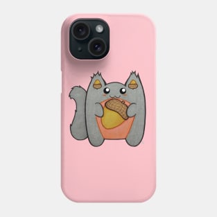 Acorn Cutie - Kawaii Grey Squirrel With an Acorn Phone Case