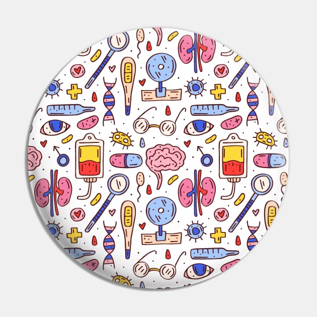 Nursing Pattern Pin by aquariart