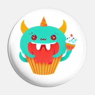 Cupcake Monster Pin