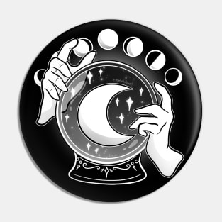 Moonlit Crystal Ball Pin