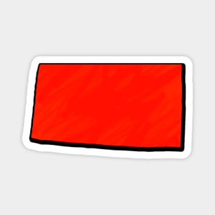 Bright Red Colorado Outline Magnet