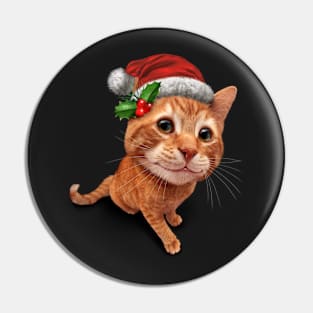 Cute Christmas Cat Pin