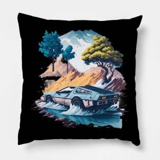 Summer Art DMC DeLorean Pillow