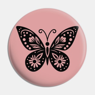 Floral Butterfly Pin