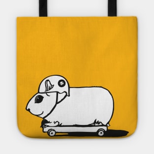 Guinea Pig on Skateboard Tote