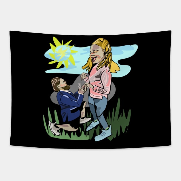 The proposal Tapestry by Goldsmudge.com