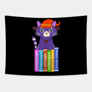 Cute Wizard Kawaii Cat Tapestry