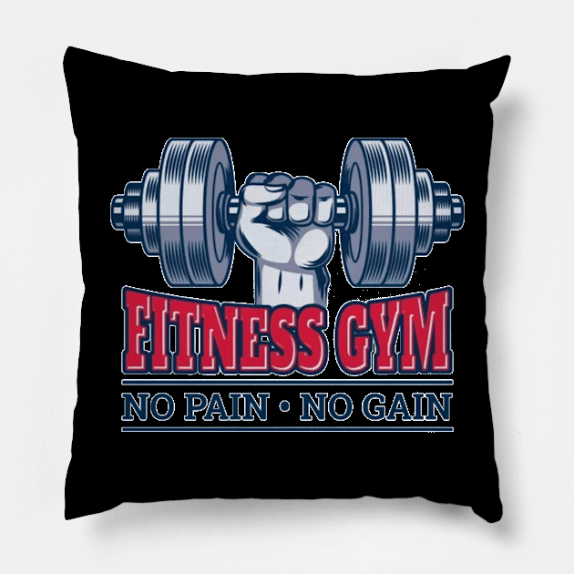 Fitness gym Pillow by Dorran