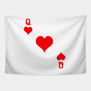 Queen Of Hearts TShirt Playing Card Tapestry