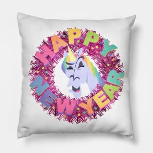 Happy New Unicorny Year Pillow