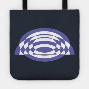 Very Peri Ellipse Rainbow Line Op Art Tote