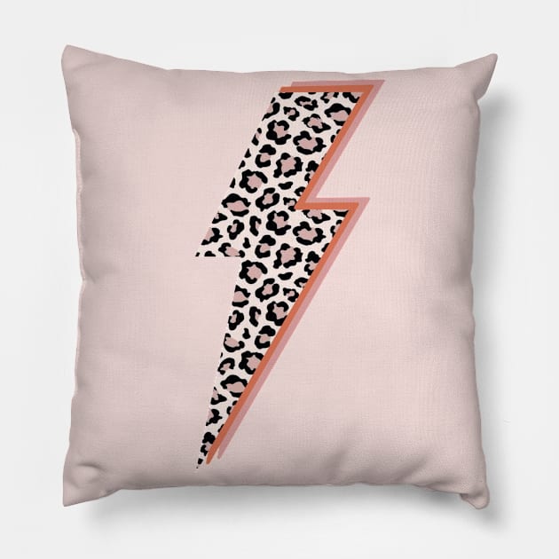 Leopard Lightning Bolt Pillow by Designs.Cass