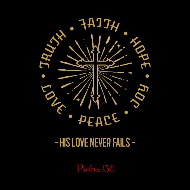 His love never fails by Rc tees