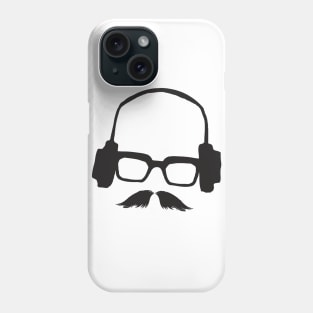 Hipster Face Man Portrait Cool Mustache Glasses Music Headphones Phone Case