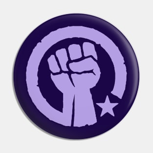 Lavender Revolution Fist Pin