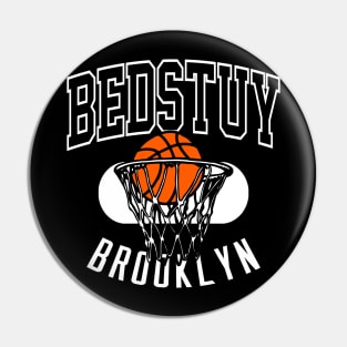 Bed Stuy Brooklyn Retro Basketball Pin